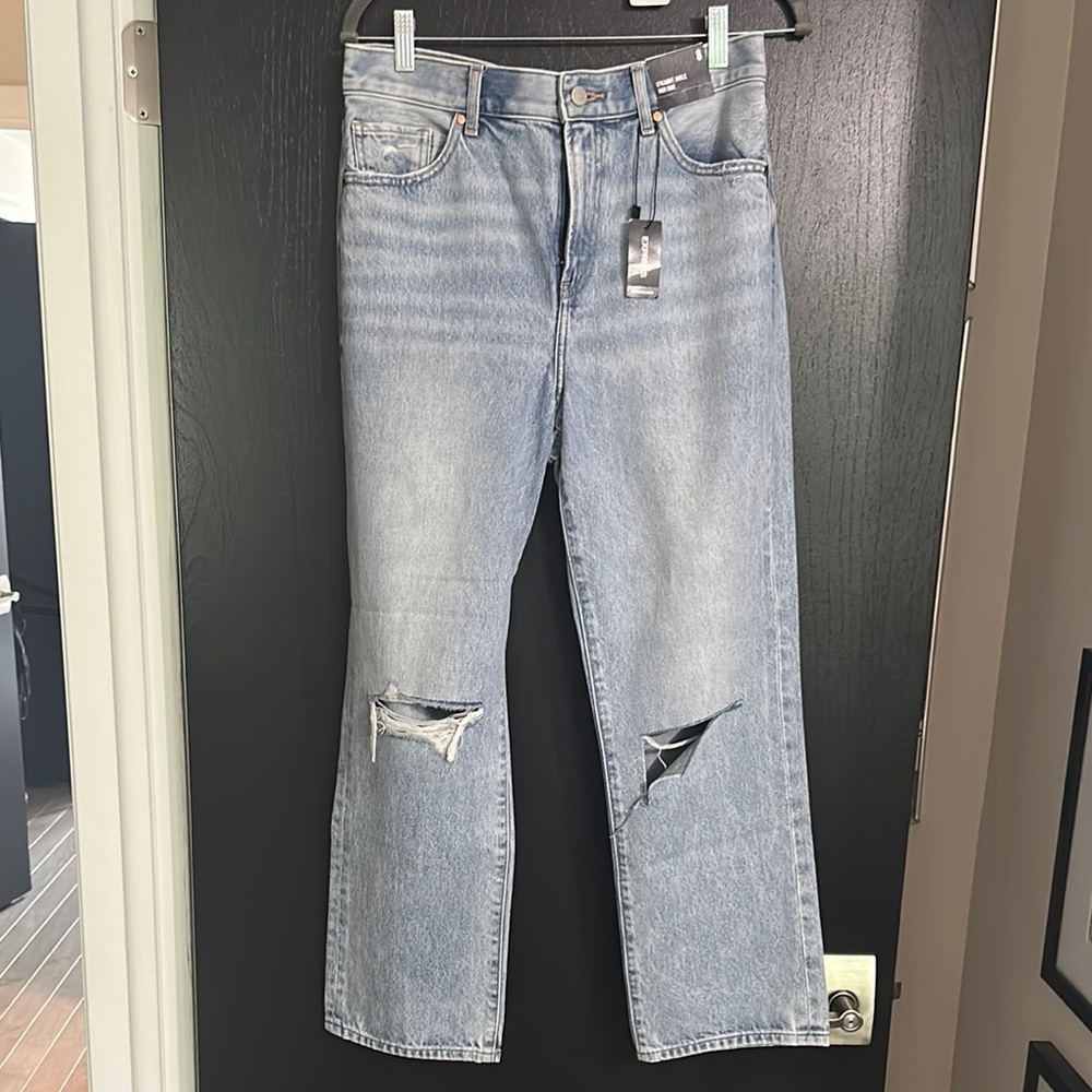 Express Women's Straight Ankle Jeans - Light Blue